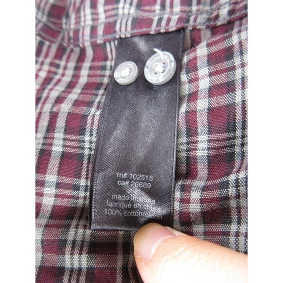 John Varvatos Shirt XL Button Down Plaid Classic Preppy Casual Cotton - Picture 10 of 11